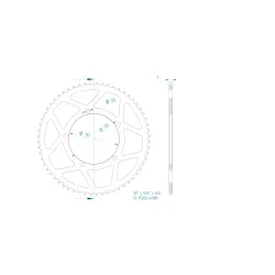 Couronne Alu. 50 Dents