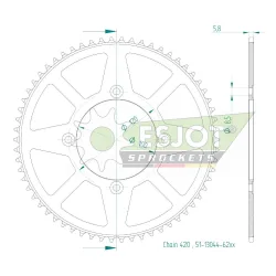 Couronne Alu. 62 Dents Couronne Alu. 62 Dents