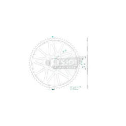 Couronne Alu. Noir 64 Dents Couronne Alu. Noir 64 Dents