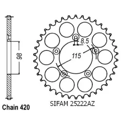 Couronne Ktm 60/65 Sx 98-02 Couronne Ktm 60/65 Sx 98-02