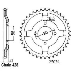Couronne Nx 125 Italie 89-98 Couronne Nx 125 Italie 89-98