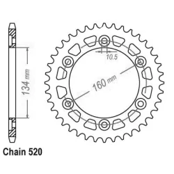 Couronne Racing Alu Cbr600/1000 Rr 03-04