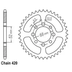 Couronne Suzuki 80 Fr 74-87 Couronne Suzuki 80 Fr 74-87