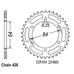 Couronne Ts 125 Er 78-85 Couronne Ts 125 Er 78-85