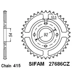 Couronne Yam Tzr50 / Power 98 Couronne Yam Tzr50 / Power 98