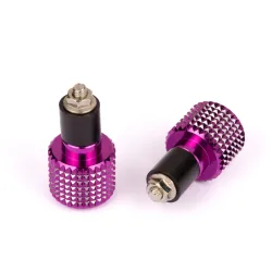Embouts de Guidon Grille Ø17 Anodisés Violet