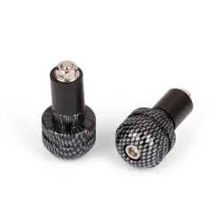 Embouts de Guidon Molette Ø17 Imitation Carbone Embouts de Guidon Molette Ø17 Imitation Carbone