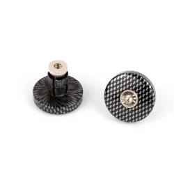 Embouts de Guidon Plats Ø13 Imitation Carbone Embouts de Guidon Plats Ø13 Imitation Carbone