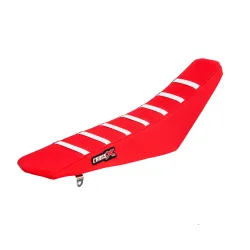 Housse de selle HONDA CRF 150R 2007-2020 TOP RED- SIDE RED-STRIPES WHITE (M115-3RRW) Housse de selle HONDA CRF 150R 2007-2020 TOP RED- SIDE RED-STRIPES WHITE (M115-3RRW)