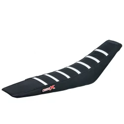 Housse de selle HUSQVARNA TC 85 2018 - 2020 TOP BLACK- SIDE BLACK-STRIPES WHITE (M618-3BBW) Housse de selle HUSQVARNA TC 85 2018 - 2020 TOP BLACK- SIDE BLACK-STRIPES WHITE (M618-3BBW)
