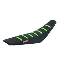 Housse de selle KAWASAKI KX 65 00-20 KLX 110 02-20 TOP BLACK- SIDE BLACK-STRIPES GREEN (M216-3BBG) Housse de selle KAWASAKI KX 65 00-20 KLX 110 02-20 TOP BLACK- SIDE BLACK-STRIPES GREEN (M216-3BBG)