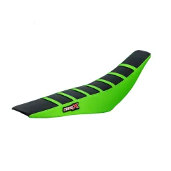 Housse de selle KAWASAKI KX 65 00-20 KLX 110 02-20 TOP BLACK- SIDE GREEN-STRIPES GREEN (M216-3BGG) Housse de selle KAWASAKI KX 65 00-20 KLX 110 02-20 TOP BLACK- SIDE GREEN-STRIPES GREEN (M216-3BGG)
