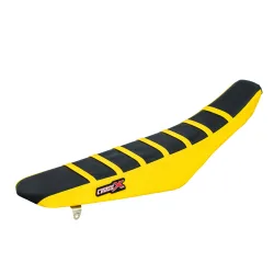 Housse de selle SUZUKI RM 85 02-20 TOP BLACK- SIDE YELLOW-STRIPES YELLOW (M308-3BYY) Housse de selle SUZUKI RM 85 02-20 TOP BLACK- SIDE YELLOW-STRIPES YELLOW (M308-3BYY)