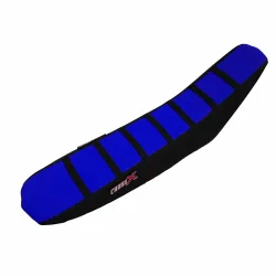 Housse de selle TM MX-EN 125 250 300 2015-2020 2 STROKE TOP BLUE- SIDE BLACK-STRIPES BLACK (M1013-3BLBB) Housse de selle TM MX-EN 125 250 300 2015-2020 2 STROKE TOP BLUE- SIDE BLACK-STRIPES BLACK (M1013-3BLBB)