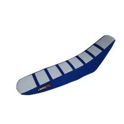 Housse de selle TM MX-EN 125 250 450 530 2008-2014 TOP WHITE- SIDE BLUE-STRIPES BLUE (M1011-3WBLBL) Housse de selle TM MX-EN 125 250 450 530 2008-2014 TOP WHITE- SIDE BLUE-STRIPES BLUE (M1011-3WBLBL)
