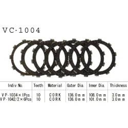 Kit Disques d'Embrayage Garnis Cb 500 S/R 1994/2002 Vt600 C Shadow 1989/2001 Kit Disques d'Embrayage Garnis Cb 500 S/R 1994/2002 Vt600 C Shadow 1989/2001
