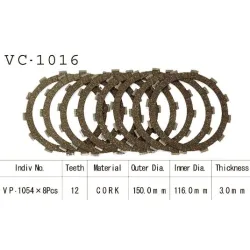 Kit Disques d'Embrayage Garnis Cross Cr250/500 1990/2002 Kit Disques d'Embrayage Garnis Cross Cr250/500 1990/2002