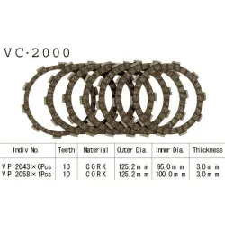 Kit Disques d'Embrayage Garnis Cross Dtr125 1988/2002 Kit Disques d'Embrayage Garnis Cross Dtr125 1988/2002