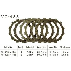 Kit Disques d'Embrayage Garnis Cross Kx125 96 2005 Kit Disques d'Embrayage Garnis Cross Kx125 96 2005