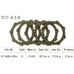 Kit Disques d'Embrayage Garnis Cross Kx80 C/E 1981/1984 Kit Disques d'Embrayage Garnis Cross Kx80 C/E 1981/1984