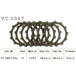 Kit Disques d'Embrayage Garnis Cross Tzr 250 1987/1992 Kit Disques d'Embrayage Garnis Cross Tzr 250 1987/1992