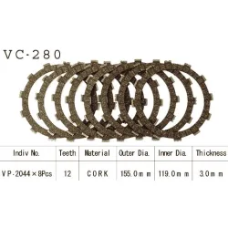 Kit Disques d'Embrayage Garnis Cross Yz/Wr 250 1992/2002 Kit Disques d'Embrayage Garnis Cross Yz/Wr 250 1992/2002