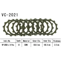 Kit Disques d'Embrayage Garnis Cross Yz/Wr 250 F 2001/2003 Kit Disques d'Embrayage Garnis Cross Yz/Wr 250 F 2001/2003