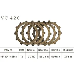 Kit Disques d'Embrayage Garnis Ke125 A 76-83 Kit Disques d'Embrayage Garnis Ke125 A 76-83