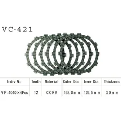 Kit Disques d'Embrayage Garnis Kr1/1s 250 1989/1990 Kit Disques d'Embrayage Garnis Kr1/1s 250 1989/1990