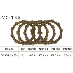 Kit Disques d'Embrayage Garnis Mtx125 Rw 1983/1990 Kit Disques d'Embrayage Garnis Mtx125 Rw 1983/1990