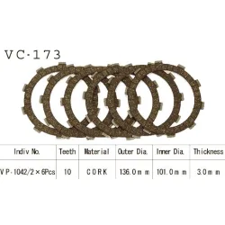 Kit Disques d'Embrayage Garnis Nsr125 R 1990/2002 Kit Disques d'Embrayage Garnis Nsr125 R 1990/2002