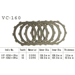 Kit Disques d'Embrayage Garnis Nsr125 Tc01 1987/1989 Kit Disques d'Embrayage Garnis Nsr125 Tc01 1987/1989
