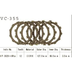 Kit Disques d'Embrayage Garnis Rm 125 1986/1987 Kit Disques d'Embrayage Garnis Rm 125 1986/1987