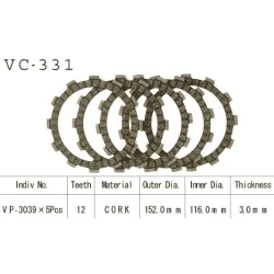 Kit Disques d'Embrayage Garnis Rm 250 1983/1985 Kit Disques d'Embrayage Garnis Rm 250 1983/1985