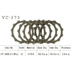 Kit Disques d'Embrayage Garnis Rm 250 1986/1987 Kit Disques d'Embrayage Garnis Rm 250 1986/1987