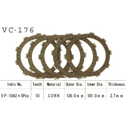 Kit Disques d'Embrayage Garnis Trx250 Fourtrax 1985/1987 Kit Disques d'Embrayage Garnis Trx250 Fourtrax 1985/1987