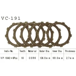 Kit Disques d'Embrayage Garnis Trx300/350/400/450 Kit Disques d'Embrayage Garnis Trx300/350/400/450