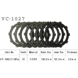 Kit Disques d'Embrayage Garnis Vfr800 Fi 2000/2002 Kit Disques d'Embrayage Garnis Vfr800 Fi 2000/2002