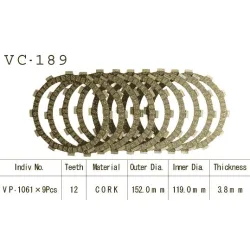 Kit Disques d'Embrayage Garnis Vt1100 C Shadow 1995/2001 Kit Disques d'Embrayage Garnis Vt1100 C Shadow 1995/2001