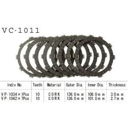 Kit Disques d'Embrayage Garnis Xrv650 Africa-Twin 1988/1990 Kit Disques d'Embrayage Garnis Xrv650 Africa-Twin 1988/1990