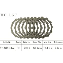 Kit Disques d'Embrayage Garnis Xrv750 Africa Twin 1990/2002 Kit Disques d'Embrayage Garnis Xrv750 Africa Twin 1990/2002