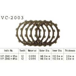 Kit Disques d'Embrayage Garnis Xv 125 Virago 1997/2000 Kit Disques d'Embrayage Garnis Xv 125 Virago 1997/2000