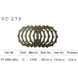 Kit Disques d'Embrayage Garnis Xv 535 Virago 1988/2002 Kit Disques d'Embrayage Garnis Xv 535 Virago 1988/2002