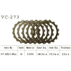 Kit Disques d'Embrayage Garnis Yz 250 J/K/L 1982/1984 Kit Disques d'Embrayage Garnis Yz 250 J/K/L 1982/1984