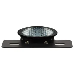 Kit Feu Arriere Ovale Led Noir avec Cabochon Blanc et Support de Plaque homologué Kit Feu Arriere Ovale Led Noir avec Cabochon Blanc et Support de Plaque homologué
