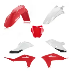 KIT PLASTIQUE CYCRA 5 ELEMENTS GAS GAS MC 21 ROUGE / BLANC KIT PLASTIQUE CYCRA 5 ELEMENTS GAS GAS MC 21 ROUGE / BLANC