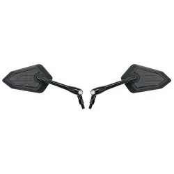 Paire de Rétroviseurs Réglables Universels - M10 - Noir/Look Carbone Paire de Rétroviseurs Réglables Universels - M10 - Noir/Look Carbone