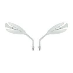 Paire de Rétroviseurs Universels avec Clignotants Led Intégrés - M10 - Chromé Paire de Rétroviseurs Universels avec Clignotants Led Intégrés - M10 - Chromé