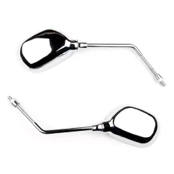 Paire de Rétroviseurs Universels pour Scooter - M8 - Chrome Paire de Rétroviseurs Universels pour Scooter - M8 - Chrome