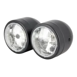 Phare Double Optique Noir Phare Double Optique Noir